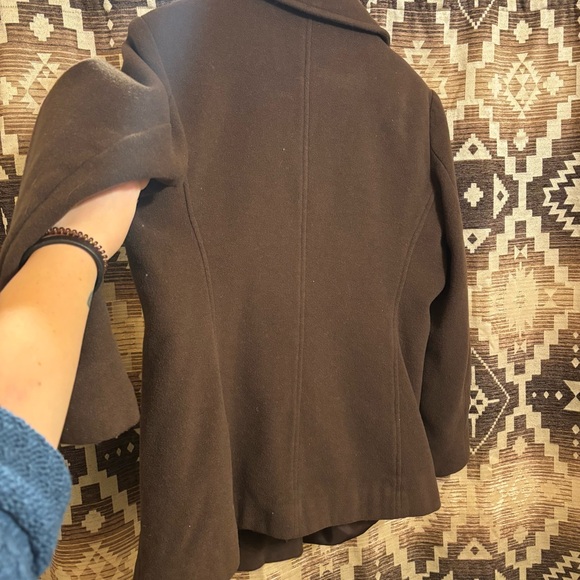 Women’s Sonoma Brown Wool Button Jacket, Size L / Large - Picture 13 of 13